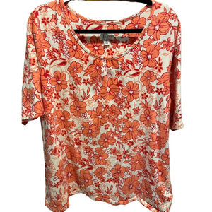 302. WOMENS DENIM + COMPANY 3X DETAIL TOP